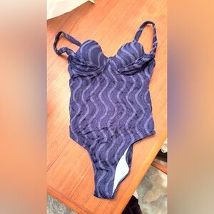 Cupshe Purple Wave Pattern One Piece